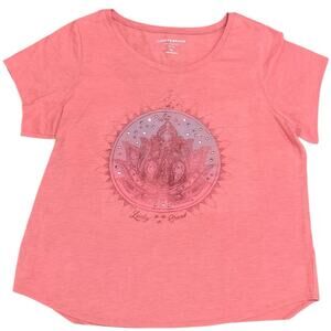 Lucky Brand Women's Coral Short Sleeve Tee with Graphic Size XL EUC